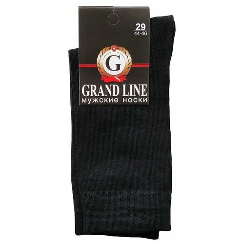 Носки GRAND LINE, размер 29, черный носки мужские grand line м 71 цвет бежевый размер 29 44 46