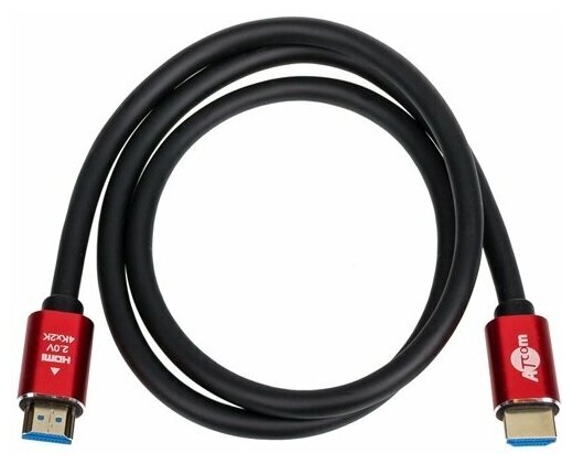 фото Кабель HDMI AT5941 ver 2.0 красно золотой М-М - 2 метра