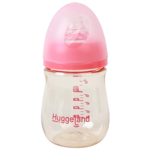 Бутылочка для кормления Huggeland розовая 160 мл