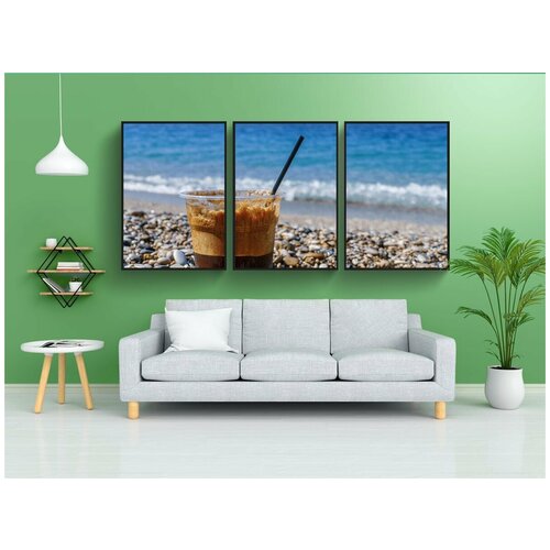 фото Набор модулных постеров для интерьера "кофе, пляж, албания" 60x90 см. в тубусе, без рамки lotsprints