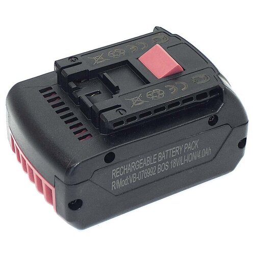   BOSCH (p/n: 2607336091, 2607336092, 2607336170, BAT609, BAT618), 4.0Ah 18V Li-ion