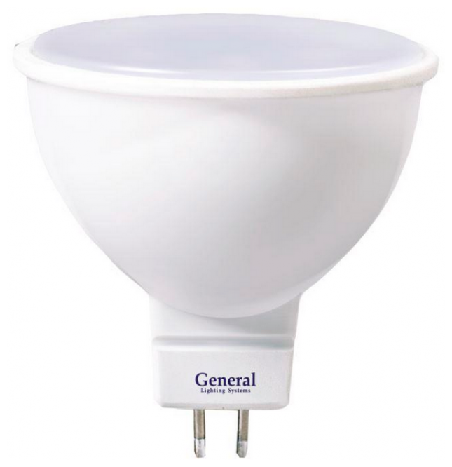 (10 шт.) Светодиодная лампочка General MR16 GU5.3 7W 6500K 6K 50x50 пластик/алюм 632900