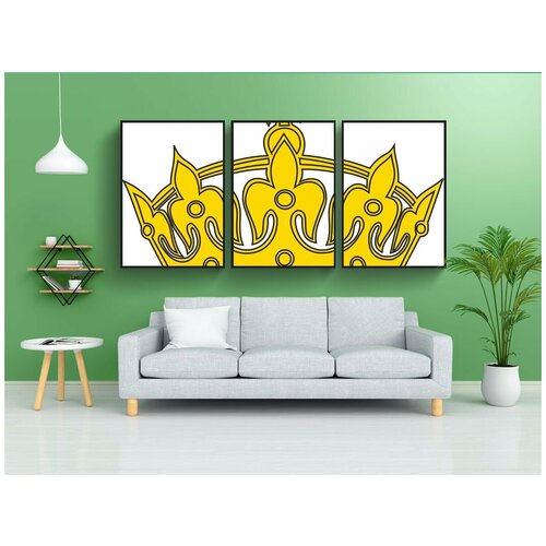 фото Набор модулных постеров для интерьера "корона, символ, дизайн" 60x90 см. в тубусе, без рамки lotsprints