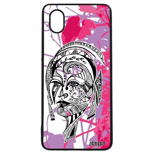 фото Защитный чехол на телефон // samsung galaxy a01 // "портрет женщины" этнический дизайн, utaupia, розовый