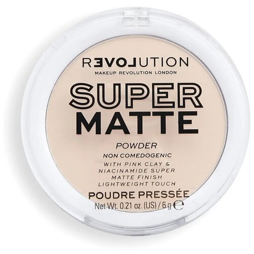 Купить Пудра для лица Makeup Revolution Матирующая пудра для лица Super Matte Pressed Powder, бежевый