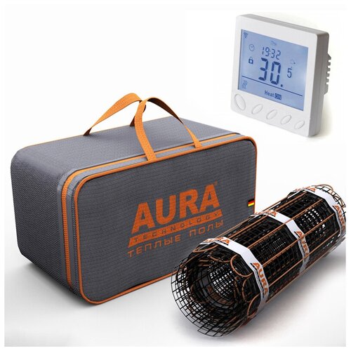 Нагревательный мат AURA MTA 2700-18,0 с Wi-Fi терморегулятором нагревательный мат aura mta 1800 12 0 с wi fi терморегулятором