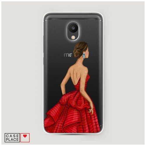 фото Силиконовый чехол "девушка в красном платье" на meizu m6 / мейзу м6 case place