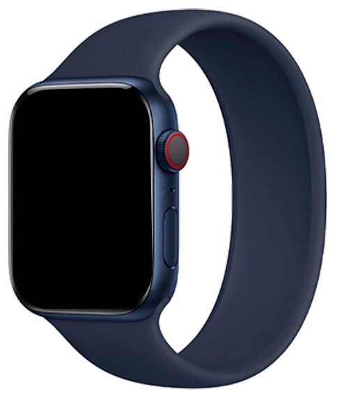 Ремешок-браслет силиконовый Solo Loop для Apple Watch 42/44/45/49 мм, M(145мм), полуночно-синий (4)