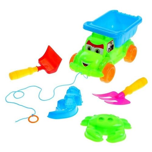 фото Песочный набор "весёлый самосвал", 5 предметов yandex market