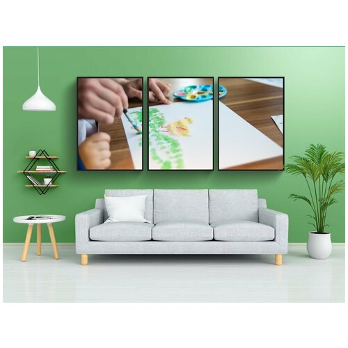 фото Набор модулных постеров для интерьера "таблица, бумага, креативность" 60x90 см. в тубусе, без рамки lotsprints