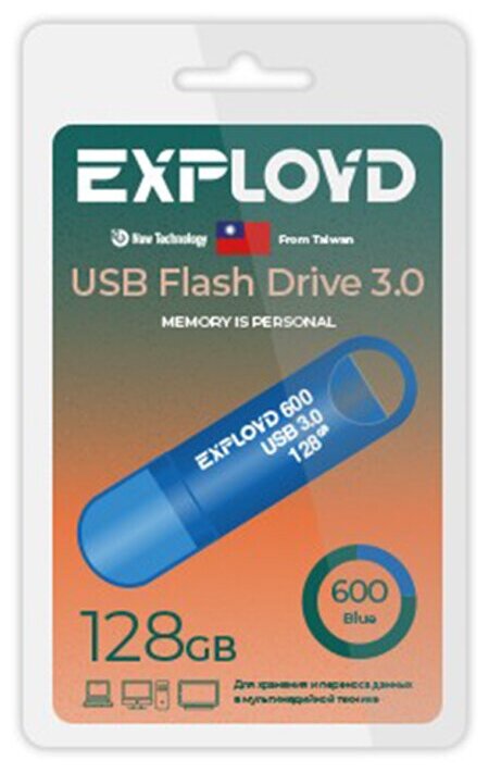 USB Flash Drive 128GB Exployd 600 EX-128GB-600-Blue