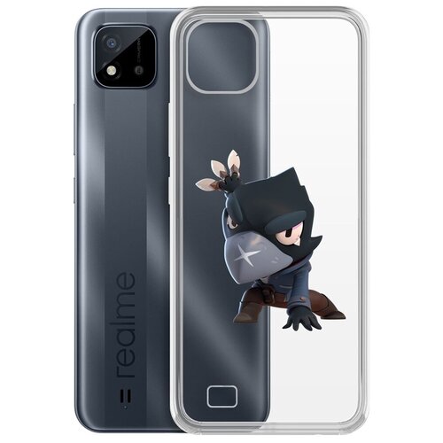 Чехол-накладка Clear Case Brawl Stars-Ворон для Realme C11 (2021) чехол накладка clear case brawl stars ворон золотой меха для huawei y6p