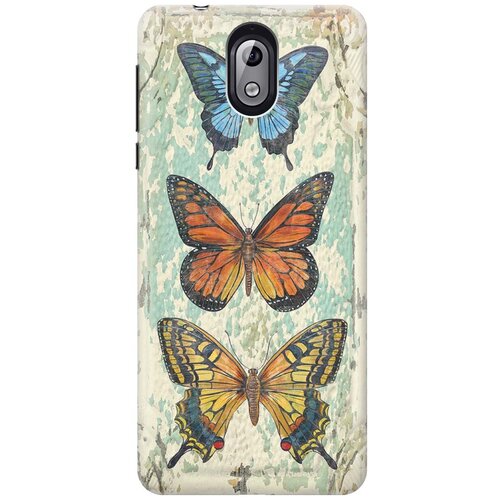 фото Re:pa накладка transparent для nokia 3.1 с принтом "три бабочки"
