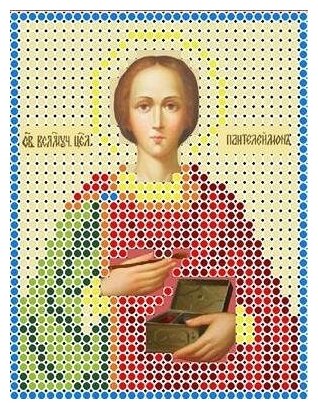 Святой Пантелеймон Рисунок на ткани 7х9 Каролинка ткби 6004 7х9 Каролинка ткби 6004