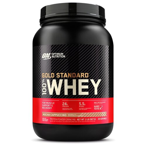 Протеин Optimum Nutrition 100% Whey Gold Standard, 909 гр., мокко-капучино