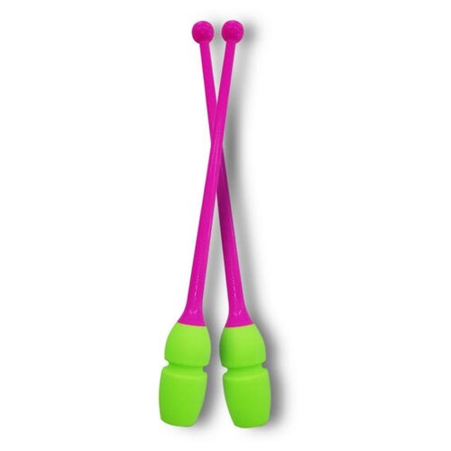 Булава для художественной гимнастики PASTORELLI MASHA сборная, зеленый/розовый 25cm masha