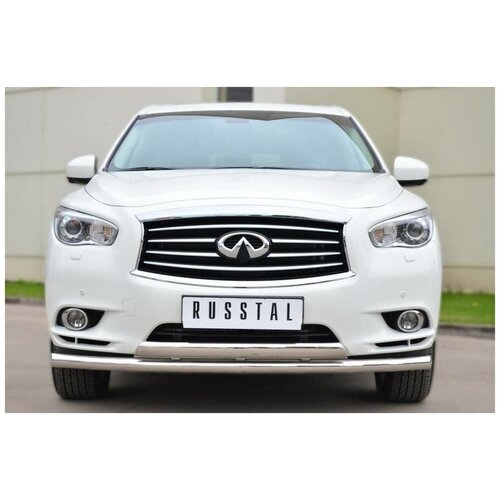 Защита переднего бампера d63 (секции) 75х42 (дуга) QX60/JX35 Infiniti 2013-2015