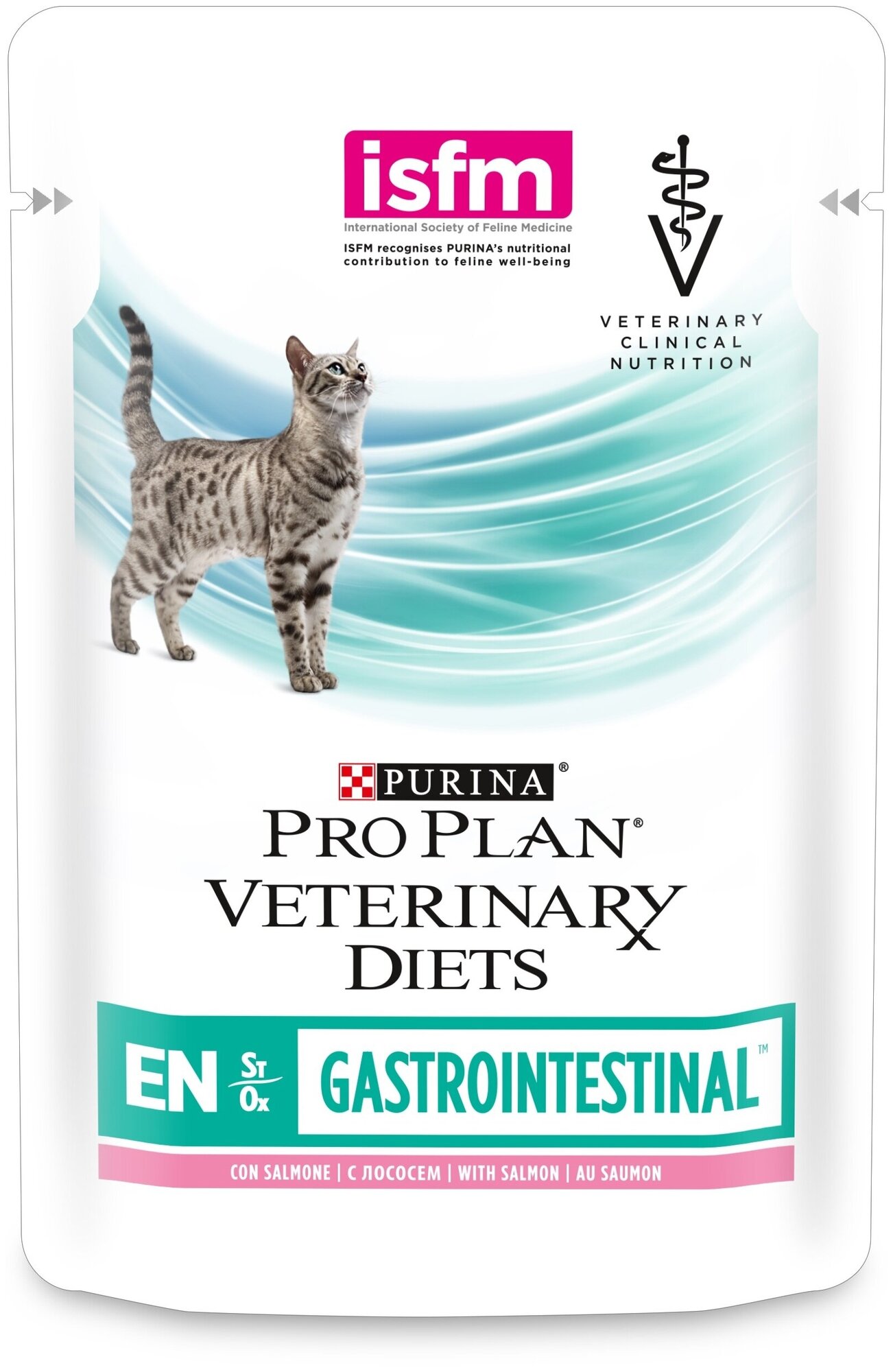 Корм влажный для кошек Pro Plan Veterinary Diets EN при патологии ЖКТ лосось пауч 85г (упаковка - 10 шт)