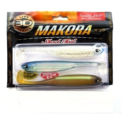 мягкие приманки lj 3d series makora shad tail 6 0 002 3шт Виброхвост LJ 3D Series Makora Shad Tail 6.0in (15.24 см), цвет MIX1, 3 шт.