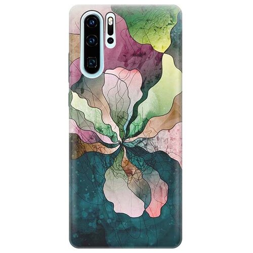 фото Ультратонкий силиконовый чехол-накладка для huawei p30 pro с принтом "прекрасные цвета" gosso
