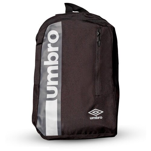 Спортивный рюкзак Umbro Harrison Backpack для города. Вместительный рюкзак Umbro для тренировки или учебы с внешним карманом, черно-серый, 14 литров, 26.5 х 13 х 42.5 см