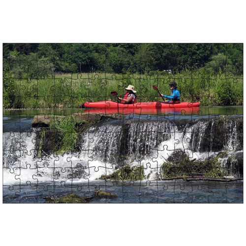 фото Магнитный пазл 27x18см."каяк, весло, каякинг" на холодильник lotsprints