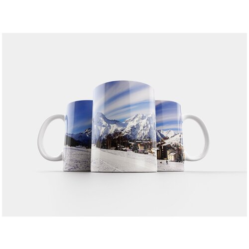 фото Кружка "зима, деревня, горы" 320 мл lotsprints