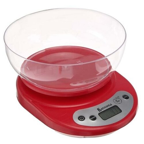 Весы кухонные василиса ВА-010, электронные, до 7 кг, красные весы василиса ва 010 red
