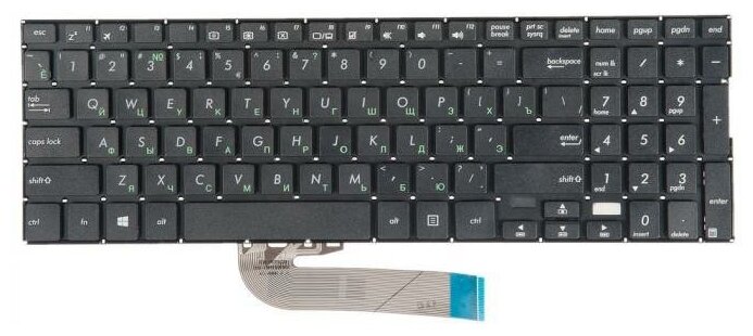 Клавиатура для ноутбука Asus Transformer Book Flip черная без рамки гор Enter 1083₽