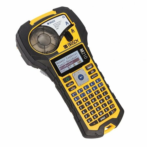 Принтер BRADY M210-RUS. Портативный ленточный принтер-маркиратор с кириллицей с картриджем M21-750-499 черный, желтый, Желтый