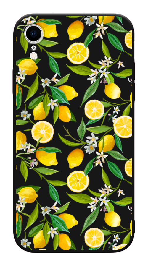 фото Матовый силиконовый чехол "Голубые клематисы" на Apple iPhone XR (10R) / Айфон Икс Р