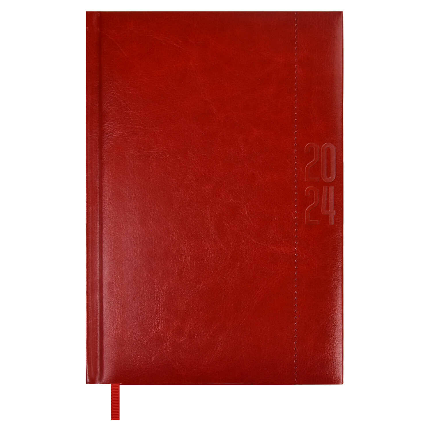 Ежедневник датированный 2024 А5 красный (63745)