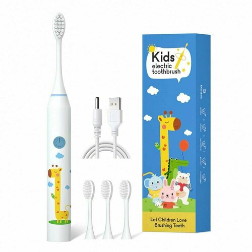 Ультразвуковая зубная щетка детская Огонек OG-HBT02 Белая 676₽