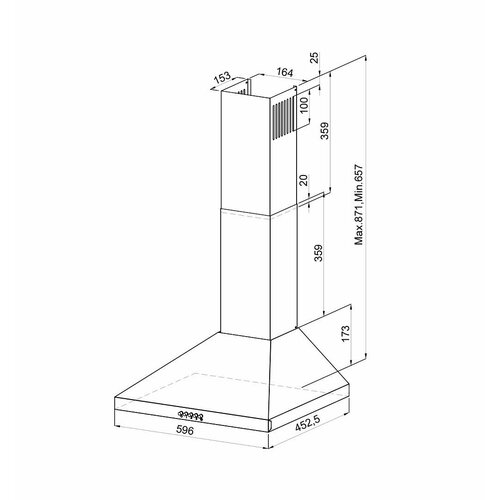 Купольная вытяжка LEX BRIZ 600 черный 50000000₽