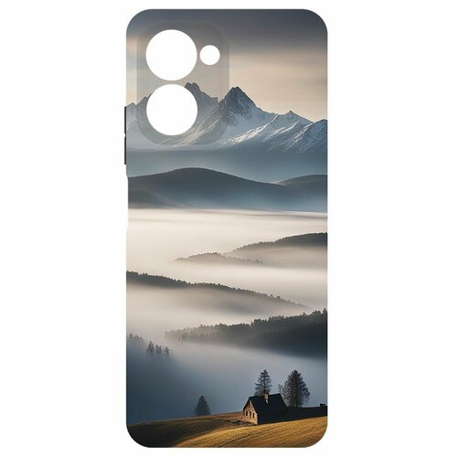 Чехол-накладка Krutoff Soft Case Туман для Realme C33 черный