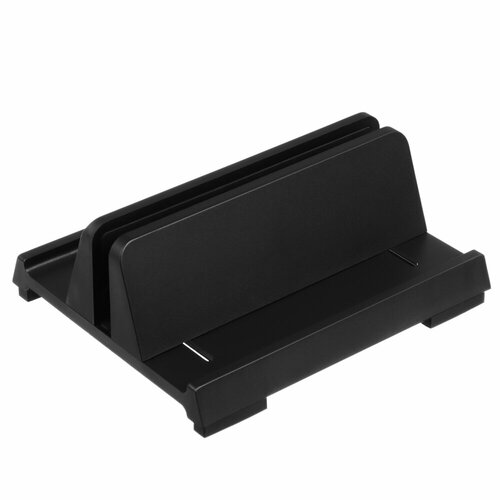 BY Пластиковая подставка 2 в 1 под ноутбук и телефон верт крепление регулировка ширины черный 923₽