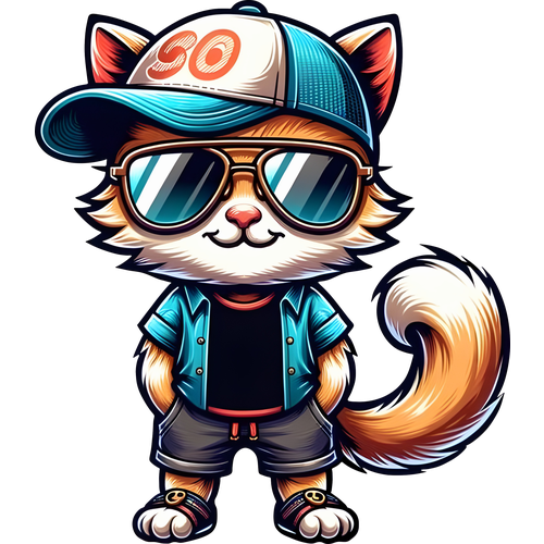 Термонаклейка на одежду - 245 х 28 см Рыжий котик 400₽