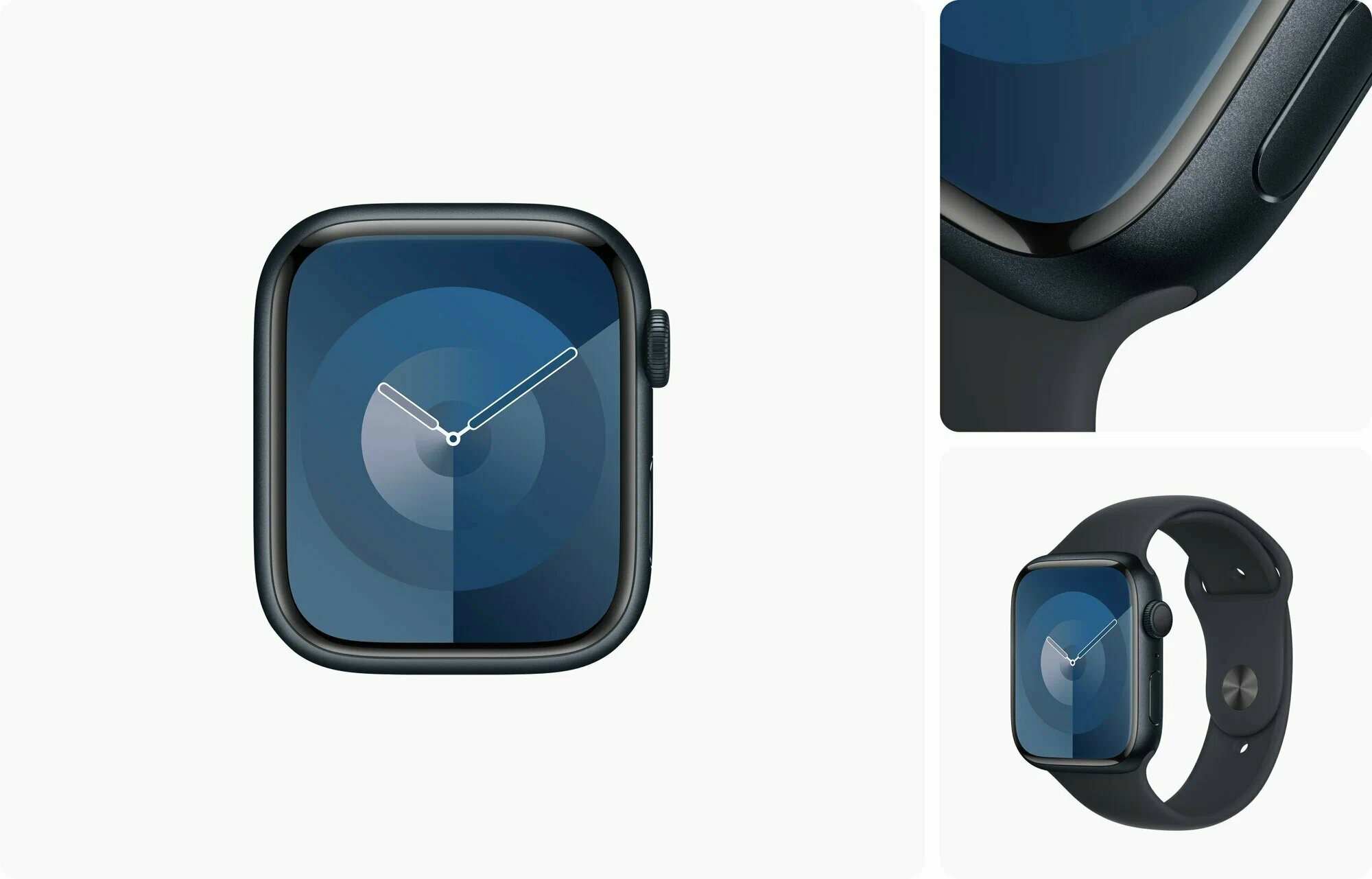 Умные часы Apple Watch Series 9 41 мм Aluminium Case GPS Midnight Sport Band ML — фото 1