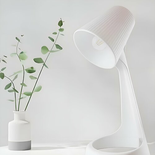 Лампа настольная для школьника Люстры даром, цвет белый, прикроватный светильник