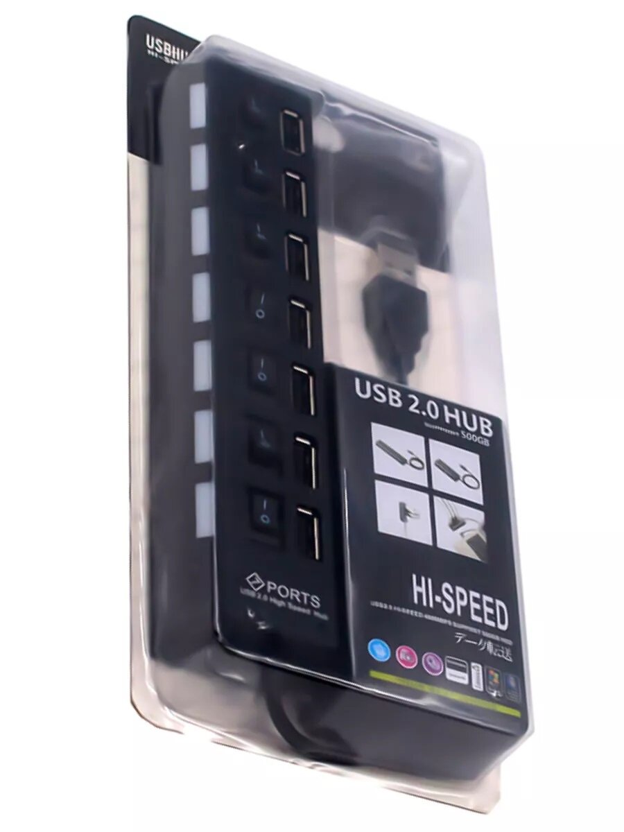 USB hub 3.0 (хаб) разветвитель на 7 портов — фото 1