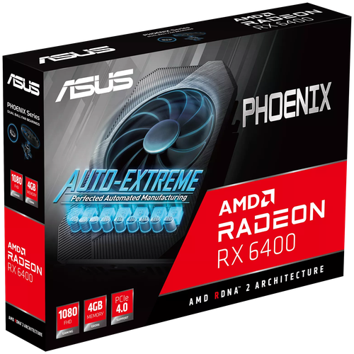 ASUS Radeon RX 6400 4GB Phoenix PH-RX6400-4G / 90YV0H91-M0NA00