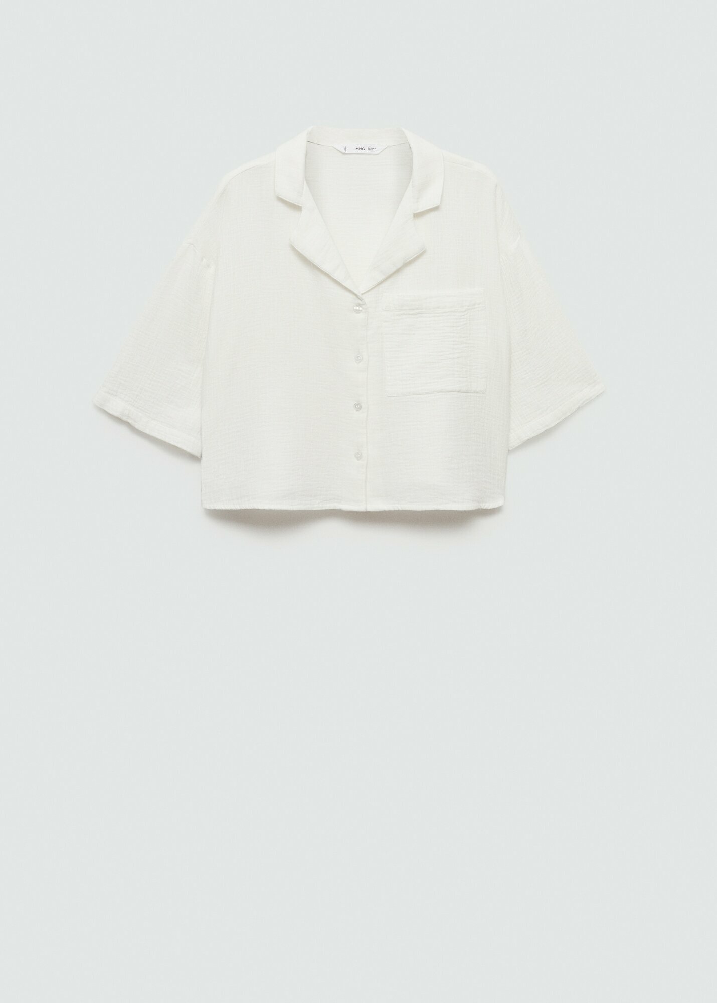 Рубашка MANGO Outlet BAMBIE, размер XXL, белый — фото 1