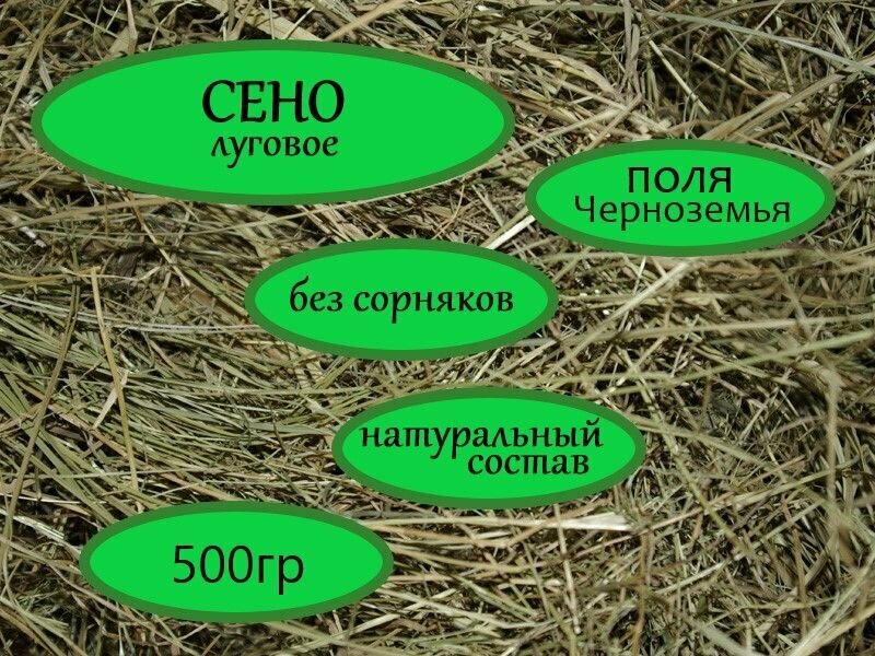 Сено для животных и грызунов 500гр
