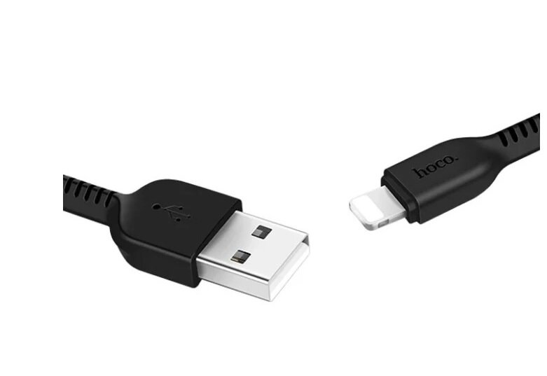 Кабель HOCO X20 Lightning 8pin 2.4A (3 метра), черный — фото 1