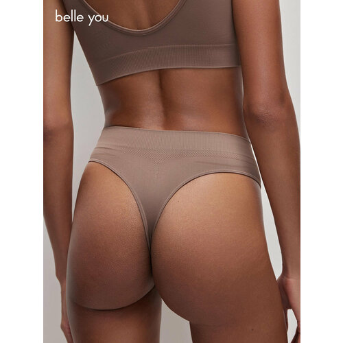 фото Трусы belle you perfect fit, размер xs/s, серо-бежевый