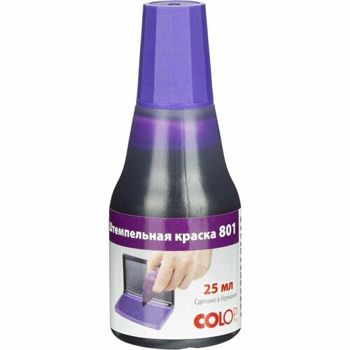 фото Краска штемпельная colop 801, на водно-глицериновой основе, фиолетовая, 25 мл
