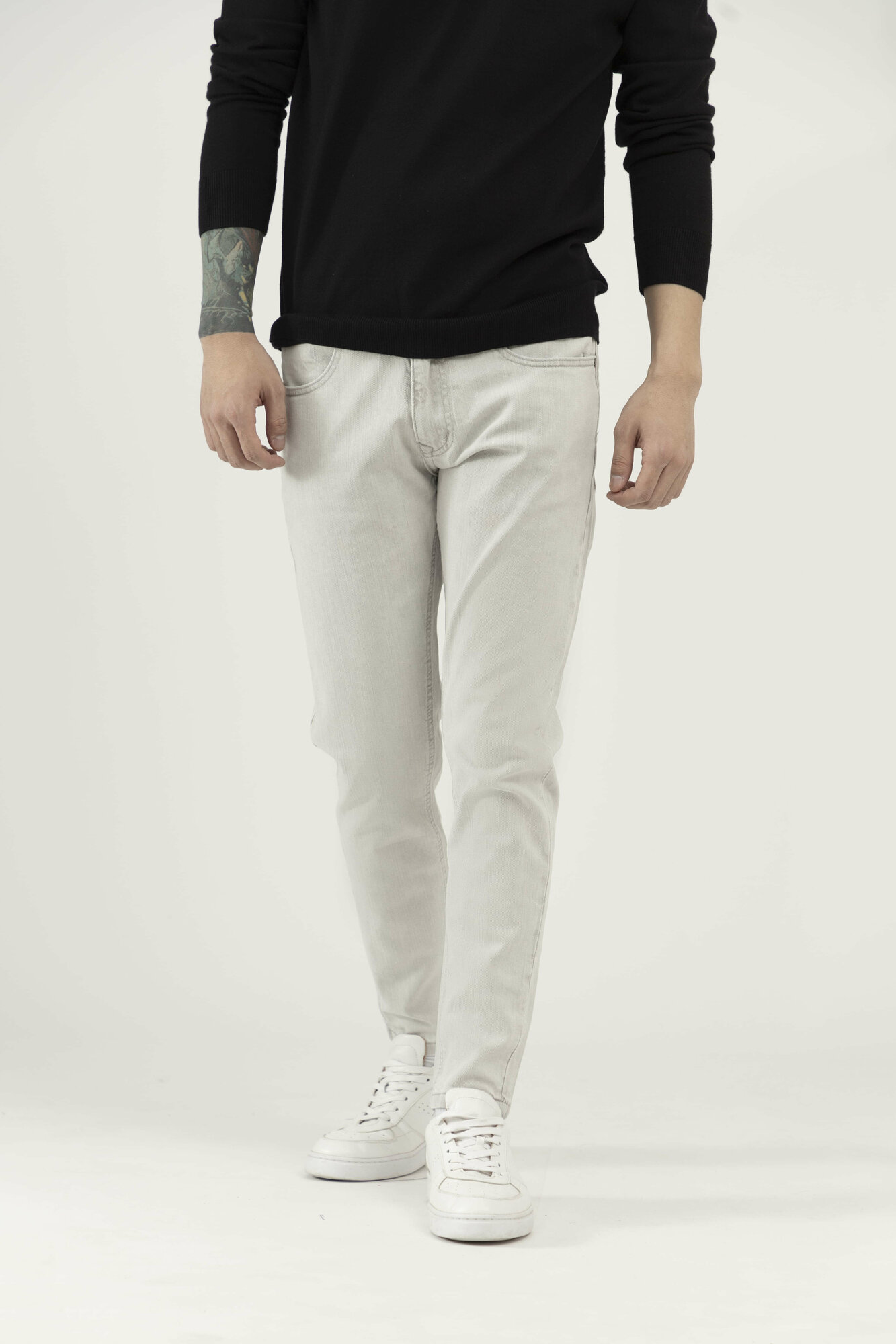 Джинсы зауженные TERRA PRO, размер 34, grey