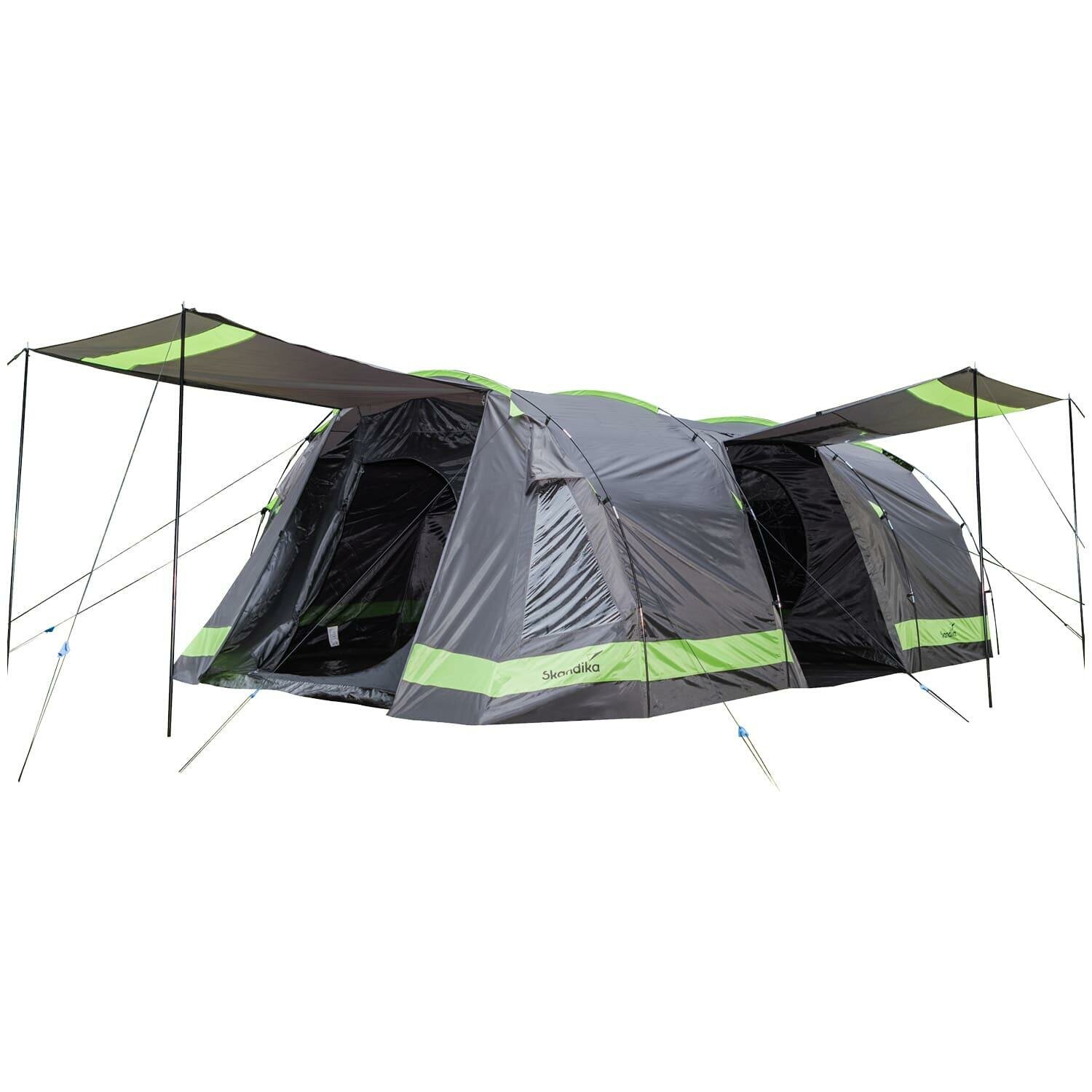 Decathlon Палатка кемпинговая туннельная Kambo 8, 8-местная, 2 большие спальные кабины