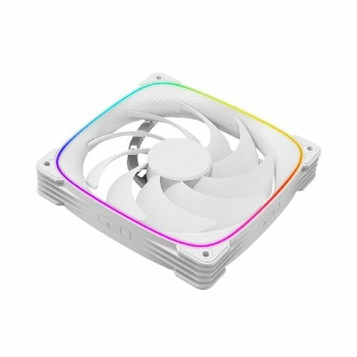 Вентилятор Geometric Future 1F2503W114000 Squama 2503W-14 Single Pack White 140mm, PWM, 2400 RPM, 91.15 CFM, 34.0 dBA, 5V ARGb