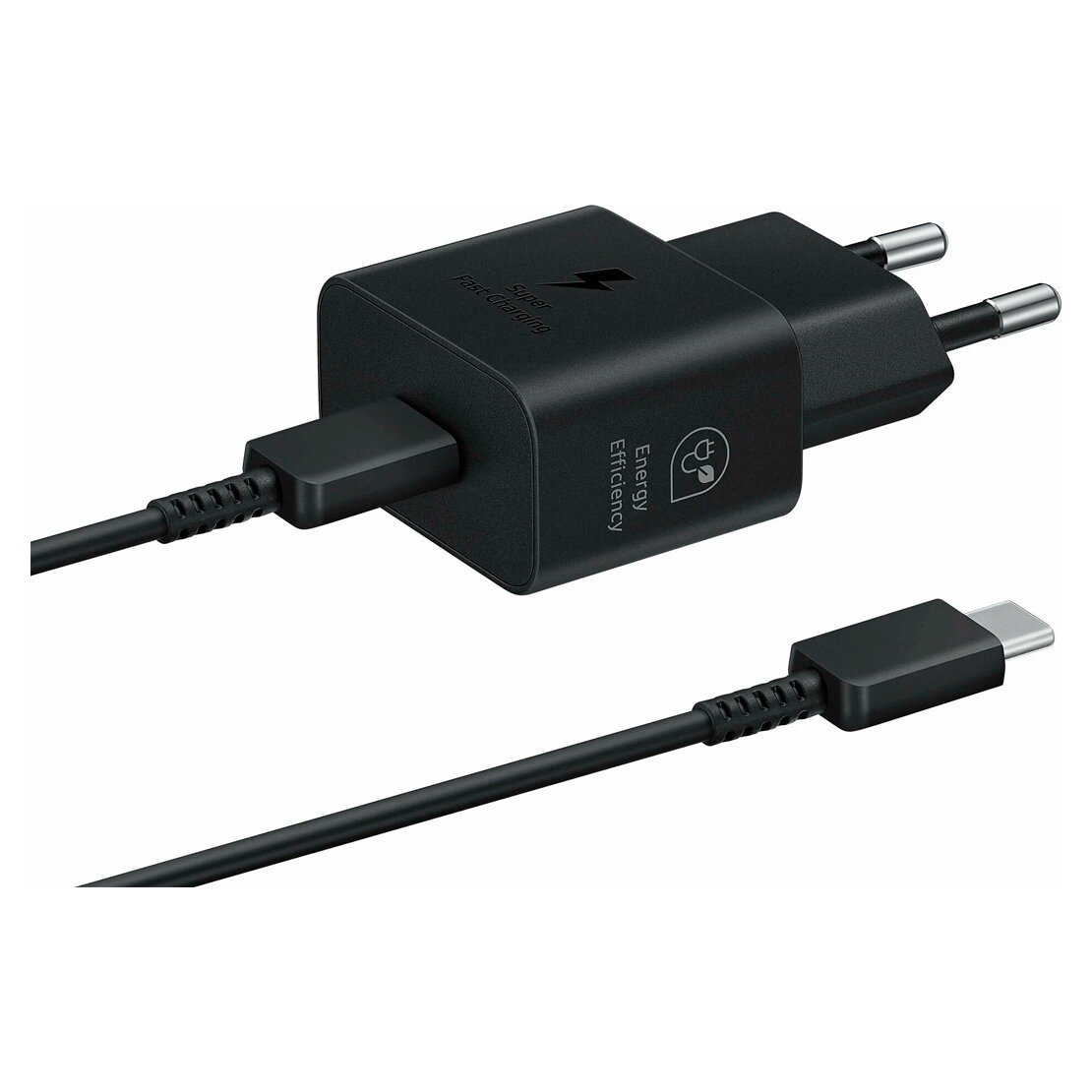 Адаптер питания Samsung 25W (3A) Euro Plug & C to C Cable Black (EP-T2510XBEGEU) оригинал